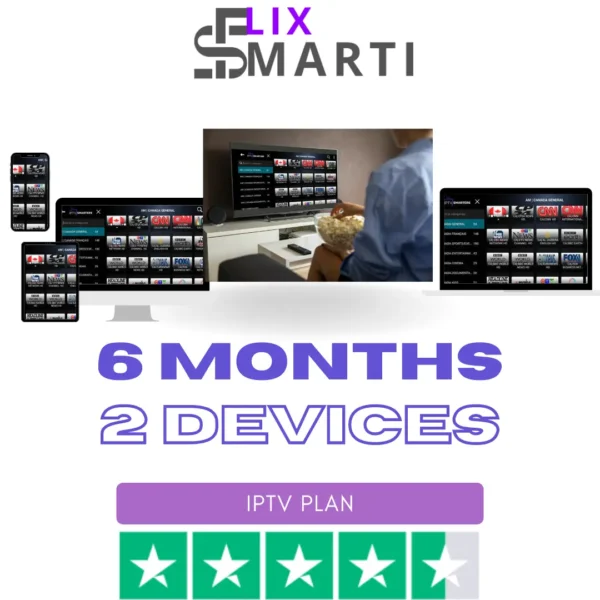 6-Month IPTV Subscription for 2 Devices